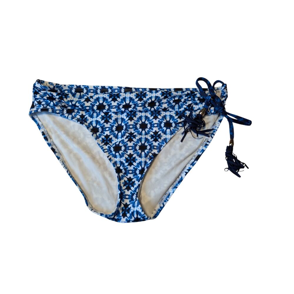 Tommy Bahama Women's Shibori Looped Tie Hipster Bikini Bottom Blue S NWT